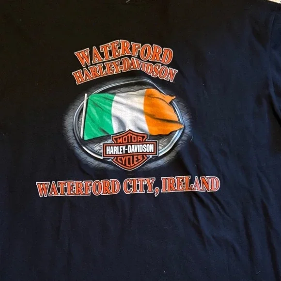 Harley-Davidson T-Shirt Mens XXL Black Waterford City Ireland Bar & Shield 2009 - Picture 4 of 4